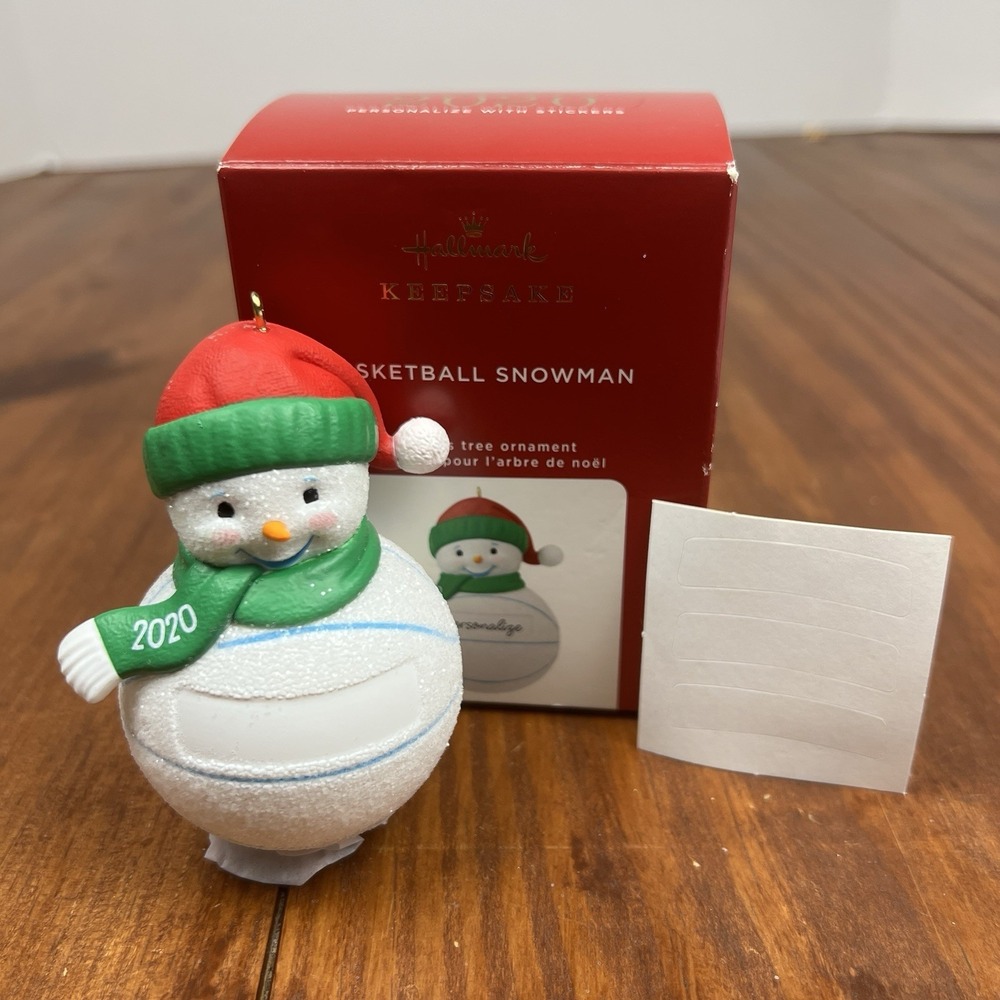 Hallmark Keepsake 2020 Christmas Tree Ornament Basketball Snowman Collectible - Picture 5 of 7